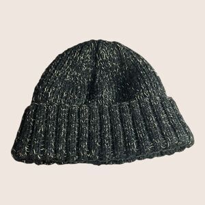 🖤 TARA 100% HANDSPUN WOOL HANDMADE KNIT LINED BEANIE CAP HAT TOQUE BLACK CREAM